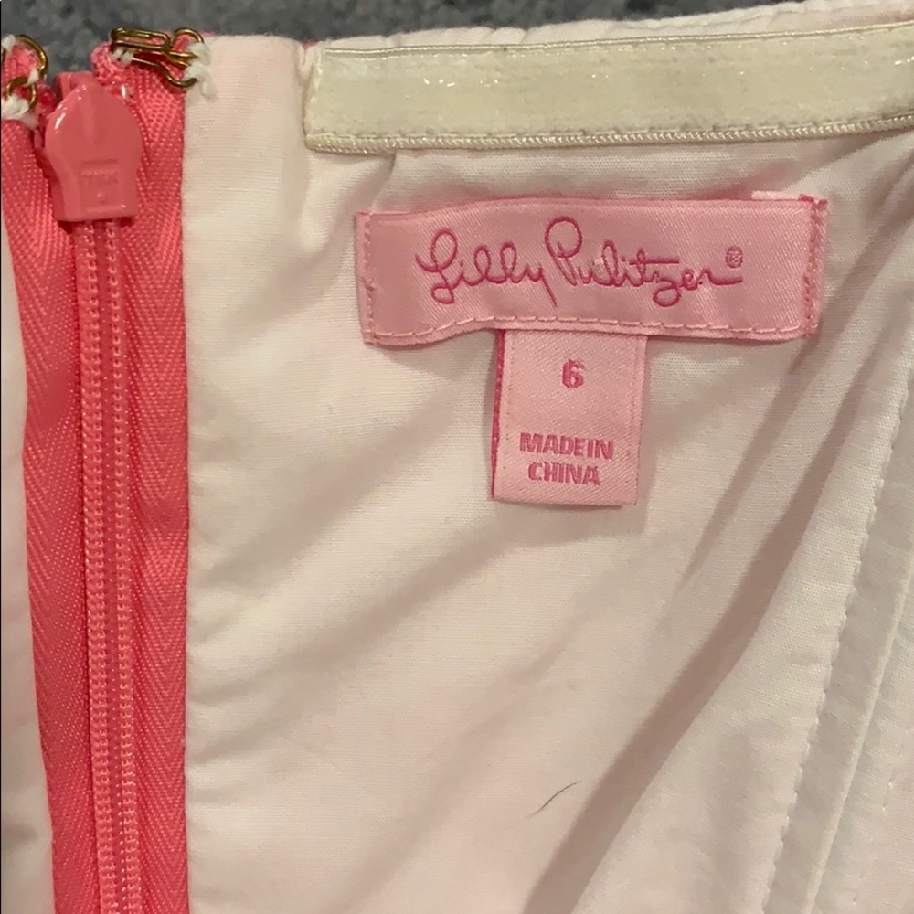 Lilly Pulitzer Strapless Pink Dress with Pockets - Picture 6 of 8
